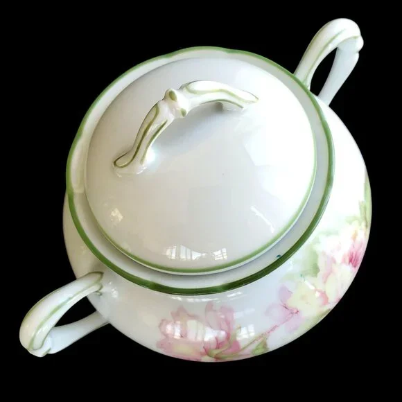 Vintage Bernardaud Sugar Bowl with Lid Eugenie de Montijo Limoges France - Picture 4 of 8